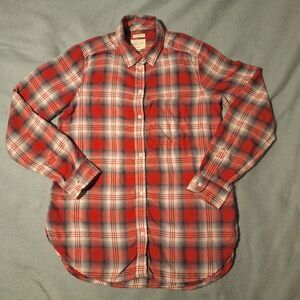 AMERICAN EAGLE-Ahh-Mazingly Soft Boyfriend Fit Women S Flannel Shirt Plaid